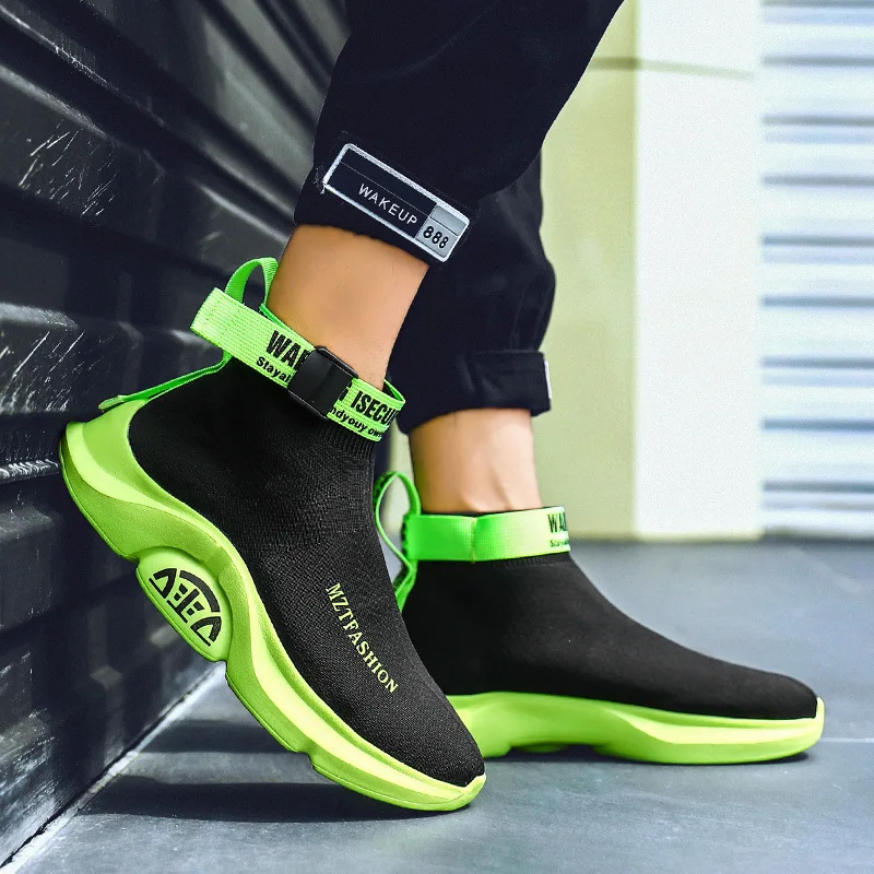 lotus guidance escalator La reducere! 2020 Moda Verde High Top Ciorap Adidași Pentru Bărbați  Respirabil Kint Ușoare Pantofi Barbati Adidasi Casual Slip Pe Indesata  Pantofi Pentru Bărbați \ Pantofi Pentru Bărbați - Detailingexpert.ro