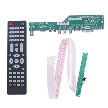 1 Set De Bună Calitate T. V53.03 Universal TV LCD Controller Driver Placa V53 TV Analog TV/AV/PC/HDMI/USB Media Placa de baza 3 Stiluri