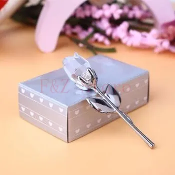 100buc Crystal Rose Flori Artificiale Copil de Dus Suveniruri de Nunta Favoruri și Cadouri Pentru Oaspeți Decor Acasă Transparent