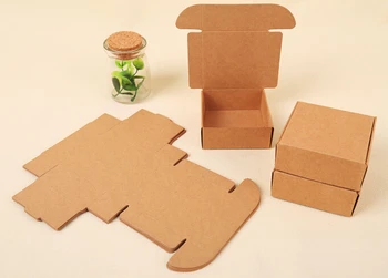 100buc Ieftine Kraft cadou ambalaje carton cutie de hârtie,mici naturale săpun manual kraft ambarcațiuni cutie,carton kraft cutie de hârtie
