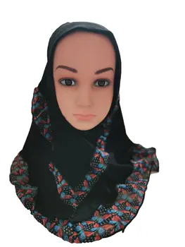 12PCS Muslim Copii Fete Eșarfă Capac Complet Văl Arab Șaluri Headwrap Capac Ramadan Culoare Aleatorii
