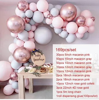 169 buc Baloane Confetti Set de Crăciun balon Ziua decor Petrecere de Nunta de Decorare de Nunta Aniversare globals