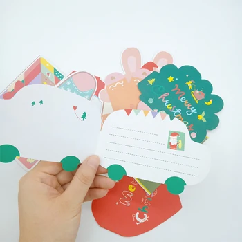 1pack/mulțime de Drăguț moș crăciun card cu plic de Hârtie de Scris Scrisoare Set Pentru Copii Cadou Elev de Școală Consumabile