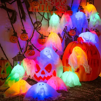 20/30 de Lumină LED String Craniu Înfricoșător Ghirlanda Halloween Decorare Camera de Lumină Șir de Vacanță Decorare elemente de Recuzită de Lumină Baterie