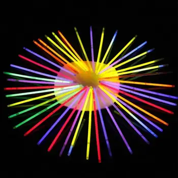 200 de pc-uri Colorate bastoane strălucire de halloween petrecere de crăciun lumină fluorescentă brățară colier de lumini de neon aleatoare multicolor