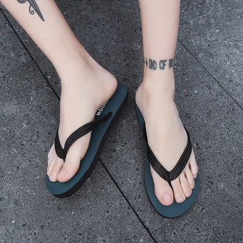 2019 Vară pentru Bărbați Papuci de Modă în aer liber Masculin Flip-Flops Pantofi de Plaja si Non-alunecare Tendință Sandalias Simplă Ușor Adidași Pantofi