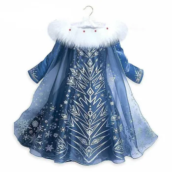 2020 nou Elsa Rochia Annei Rochii de Printesa Rochie de Petrecere Pentru Copii Snow Queen pentru Sugari, Costume Petrecere Vestidos de Halloween