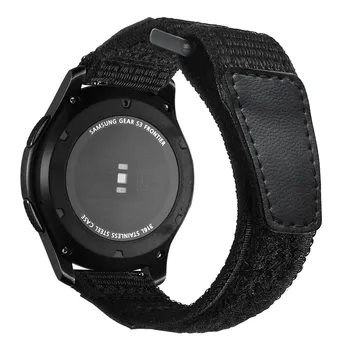 22MM Negru Respirabil Nailon Curea pentru Samsung Galaxy Watch 3 45mm/46mm/de Viteze S3 Trupa Moale Bratara pentru Huawei GT 2 1 Încheietura Curea