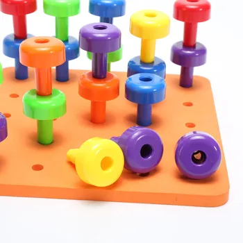 30PCS Jucărie pentru Copii mici Pegboard Jucărie Pentru Copii Peg Set de Bord Montessori Terapie Motorii Fine Jucărie pentru Copii mici Pegboard