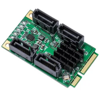 4 Port SATA III 6G Mini PCIE Mini PCI-e Marvel 88SE9215 plăcii Controlerului SATA 3.0 mini PCI express SSD Adaptor de Card