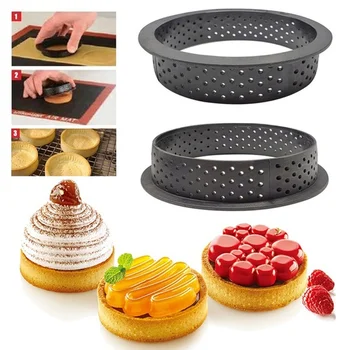 5 Buc (Rotunde,Dragoste,Pătrat,Dreptunghi,Oval) DIY Desert Mousse de Tarta cu Inel Tăietor de Perforat Cerc Bakeware Tort Mucegai