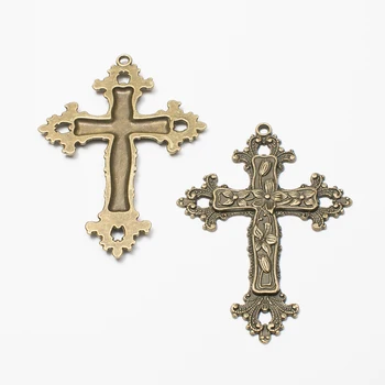 5 piese retro de metal zinc din aliaj pandantiv cruce pentru DIY bijuterii handmade colier face 7365
