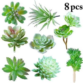 8PCS Simulare Plante Artificiale Suculente Creative Asortate DIY Fals Suculente, Plante Artificiale
