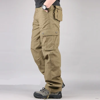 Barbati Pantaloni Barbati Casual Multi Buzunare Militare de Mari dimensiuni 44 Tactice Pantaloni Barbati Uza Armata Drept pantaloni Lungi Pantaloni