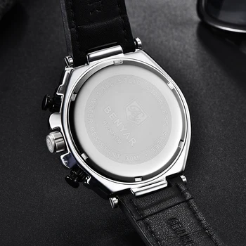 BENYAR brand de lux pentru bărbați analogice sport din piele ceasuri barbati ceas militar soldat data de cuarț de sex Masculin ceas 2019