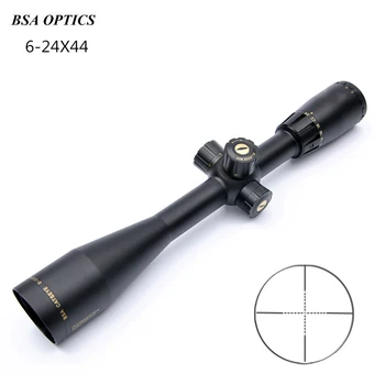 BSA OPTICA 6-24X44 SP Vânătoare Optica Riflescopes Partea de Paralaxă Mil-dot Reticul Turnulete de Blocare Integrat Parasolar Luneta Domenii