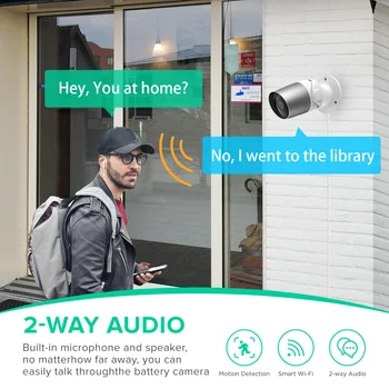 Camera de securitate Wireless1080P HD Smart Home pentru Google Glonț Webcam Impermeabil AI Omului de Detectare camerele de Supraveghere în aer liber, Wifi