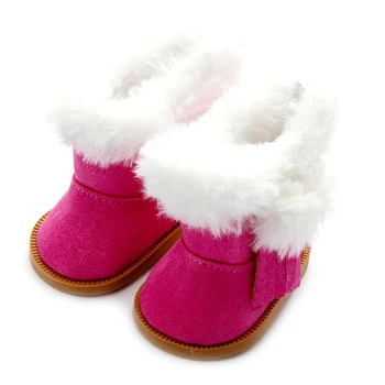 De Vânzare la cald a Născut Nouă Copii se Potrivesc 17 inch 43cm Papusa Pantofi Rosu Gri Alb de Pluș Cizme și Pantofi Pentru Copil Ziua de nastere Cadou