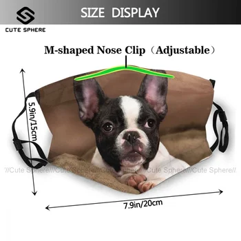 Distracție Pentru Adulți Bulldog Francez Masca Faciala Reutilizarea Imprimare Poliester Confrunta Cu Gura Masca Cu Filtru