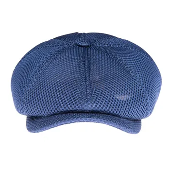 FEINION Respirabil Capac de vânzător de ziare Bărbați Femei Gatsby Capace Baker Băiat Pălărie de Vară Plasă de Taximetriști 8 Panoul de Apple Pălării 076