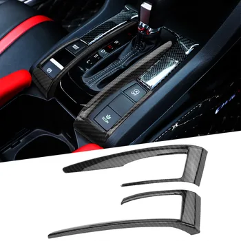 Fibra de Carbon, Masina de Stil Centrală Panoul de Control pentru schimbarea vitezelor Benzi de Acoperire Garnitura pentru Honda Civic al 10-lea 2016 2017 2018 Auto-Styling