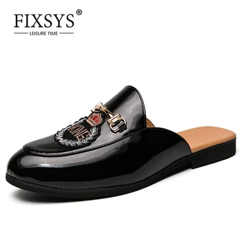 FIXSYS Vara Barbati Negru Jumătate Pantofi Respirabil Slip-on Jumătate Papuci Bărbat în aer liber Catarama Catâri Usoare Anti-alunecare Pantofi Casual