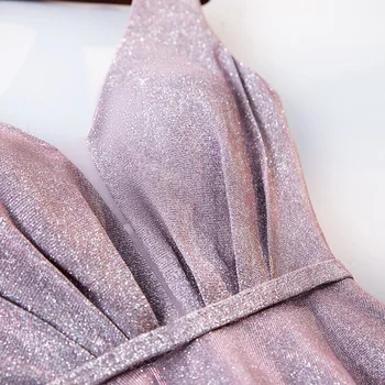 Fuchsia Bling Rochii De Bal Dubai Lungă Pe Umăr Arabă Petrecere De Seara, Rochii De 2020 Elegant Aur Paiete Rochie Formale