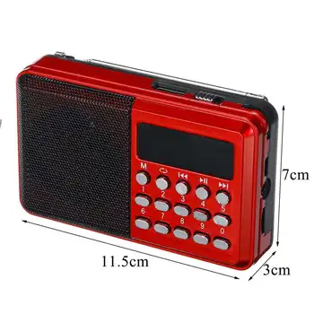 Handheld Portabil Radio Digital FM USB TF MP3 Player Radio Receptor DC 5V 0.5-UN Difuzor USB Cablu de Încărcare