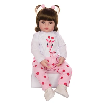 KEIUMI Vânzare Fierbinte Renăscut Păpușă Jucărie Corpul de Pânză Umplute Realist Baby Doll Cu Girafa Copil Ziua de nastere Cadouri de Craciun