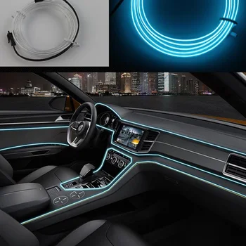 LED-uri auto Decorative Atmosfera Lampa Auto 12V Iluminat Interior Decorare Auto LED lampă Flexibilă Coarda