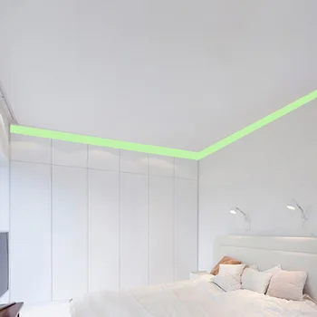 Luminos, cu Plinte Linie Autocolant de Perete Acasă de Protecție a Mediului Dormitor Camera de zi de Decorare Perete Noaptea PVC