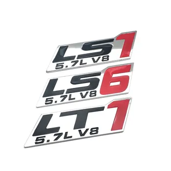 Metal Cromat LS3 de 6.2 L V8 LS3 de 6,8 L V8 LSX 7.4 L V8 LS1 5.7 L V8 LS6 5.7 L V8 LT1 5.7 L V8 Insigna Logo-ul Motorului de Masina Emblema Autocolant Decal