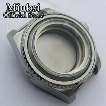 Miuksi 43mm argint din oțel inoxidabil ceas caz, se potrivesc NH35 NH36 ETA 2836 Miyota 8205 8215 821A Mingzhu DG 2813 3804 circulație