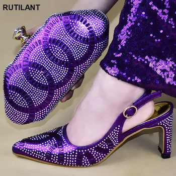 Moda cele mai Recente Italian de Pantofi și Genți de mână Pentru a se Potrivi Pantofi cu Set de Sac de La Femei Nigeriene și Pantofi de Potrivire Saci de Pompe de Pantofi Femei
