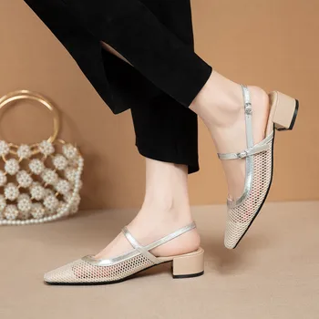 MORAZORA 2020 dimensiuni Mari 33-46 moda femei pompe tocuri groase square toe catarama doamnelor pantofi de vara vas gol pantofi casual