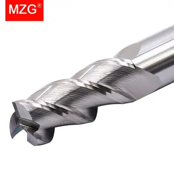 MZG 1BUC 3 Flaut 4 Flaut Tăiere 100L HRC55 CNC Router Tungsten din Oțel Sprial Pic de freze End Mill