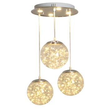 Norbic creative clar minge de sticlă pandantiv de iluminat home deco sala de mese loft glowworm Șir LED lampă de pandantiv