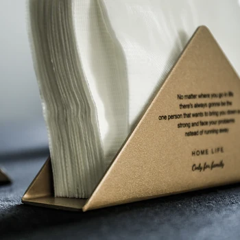 Nordic Aur Mat Metal de Depozitare Coș de Fier Magazin de Cafea Șervețel Titularul Cardului de Afaceri Birou de Depozitare Organizator pentru Birou de Hotel