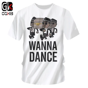 OGKB Bărbați 3D Imprimate T-shirt Sicriu de Dans Opera de Arta Imprimate Tee Bază de Distracție Mâneci Scurte vrei Să Dansezi Supradimensionat 7XL