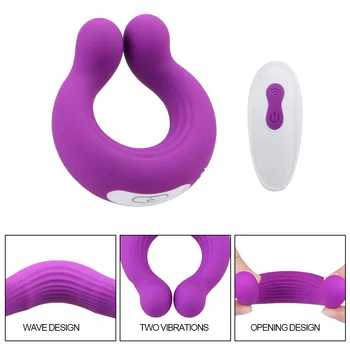 OLO Dual Vibratoare Penis Inel Vibrator pentru Stimularea Clitorisului Stimulator Clitoris Masaj de Control de la Distanță Inel de Penis Jucarii Sexuale