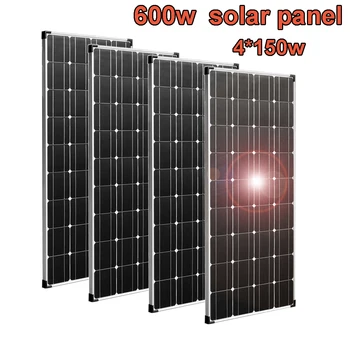 Panou solar 600w flexibil monocristalin 12v solar baterie de celule solare 18v pentru masina barca RV camping drumetii sistem home