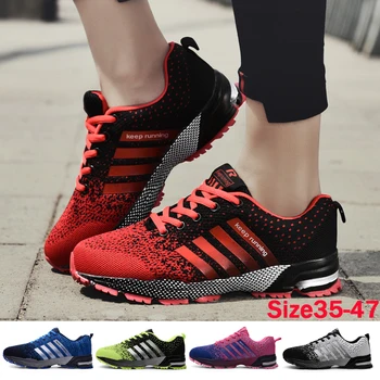 Pantofi sport pentru Barbati Femei Usoare de Mers pe jos, Jogging Sport Adidasi Respirabil Atletic Rulează Formatori Dimensiune 35-47