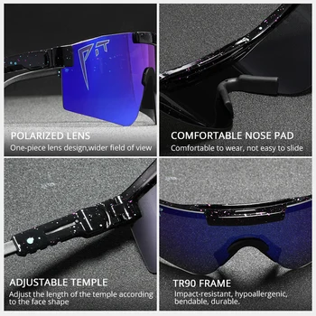 Pit Viper 2021 New Sosire UV400 Polarizat ochelari de Soare Barbati de Conducere Una Bucata Obiectiv Scut Ochelari de soare Ochelari de Soare Femei Gafas de sol