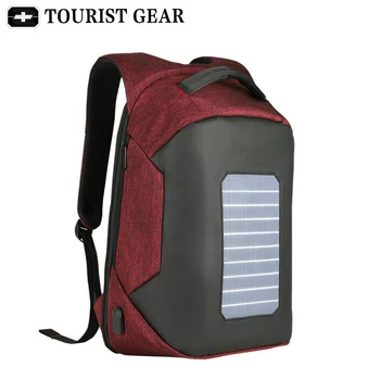 Plecak Solare Alimentat de Designer borseta barbati mochila usb de încărcare anti-furt rucsac de Călătorie 15.6