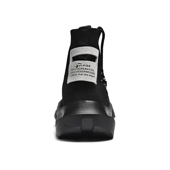 Plus Dimensiune Mare Platforma de Top Adidași, Șosete Bărbați Pantofi Sport Pantofi sport Femei Adidasi Sport pentru Barbati Tricot Negru de Mers pe jos GMB-0381