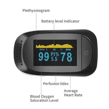 Protable Degetul Clip Pulsoximetru Deget Monitor De Ritm Cardiac Acasă Oxymeter