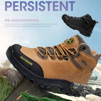 Rezistent la uzura Mens Alpinism Drumeții Pantofi anti-Alunecare rezistent la apa de Vacă Pantofi de piele de Căprioară în aer liber, Drumeții Pantofi Barbati Sport Adidasi