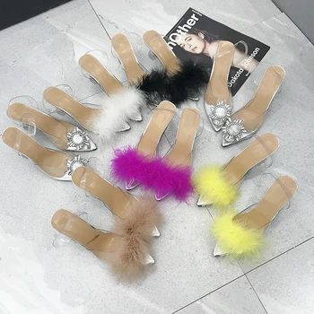 Roman Cristal Moda Tocuri Subtiri Petrecere de Nunta Pantofi pentru Femei Sandale Subliniat Toe PU Tocuri inalte Femei Pompe de Pantofi pentru Femei de Vara