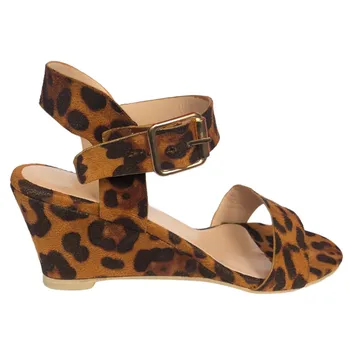 SAGACE femei sandale de Moda Doamnelor Turma Leopard Peep Toe Pene Toc de Curea Cataramă Roman Pantofi, Sandale femei, sandale 2020 mar