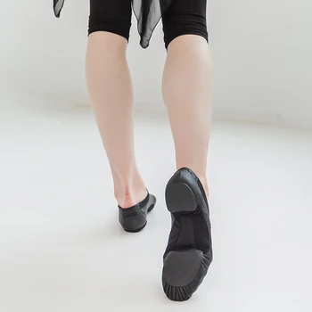Sansha Femei Slip-On Jazz Pantofi de Piele de Porc Cu Ochiuri Combinate Neopren Suport Arc Barbati Fete Jazz-ului Modern Pantofi de Dans JS811LPI